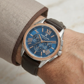 Daniel Klein Exclusive Dark Brown Leather Watch for Men DK.1.14223-5