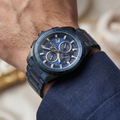 Daniel Klein Exclusive Blue Stainless Steel Watch for Men DK.1.14224-6