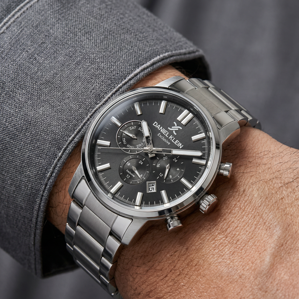 Daniel Klein Exclusive Silver Stainless Steel Watch for Men DK.1.14230-2