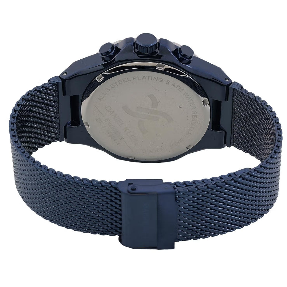 Daniel Klein Exclusive Dark Blue Mesh Band Watch for Men DK.1.14234-4