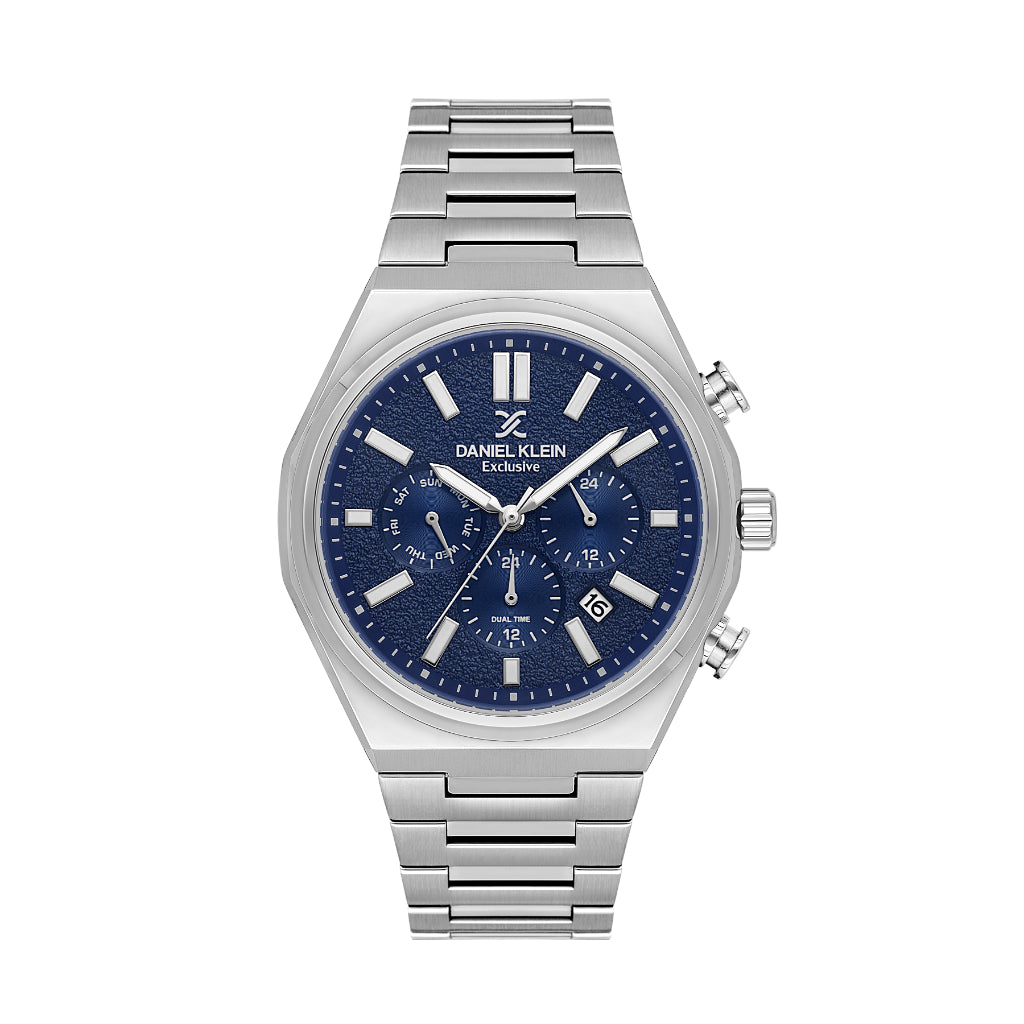 Daniel Klein Exclusive Silver Stainless Steel Watch for Men DK.1.14236-3