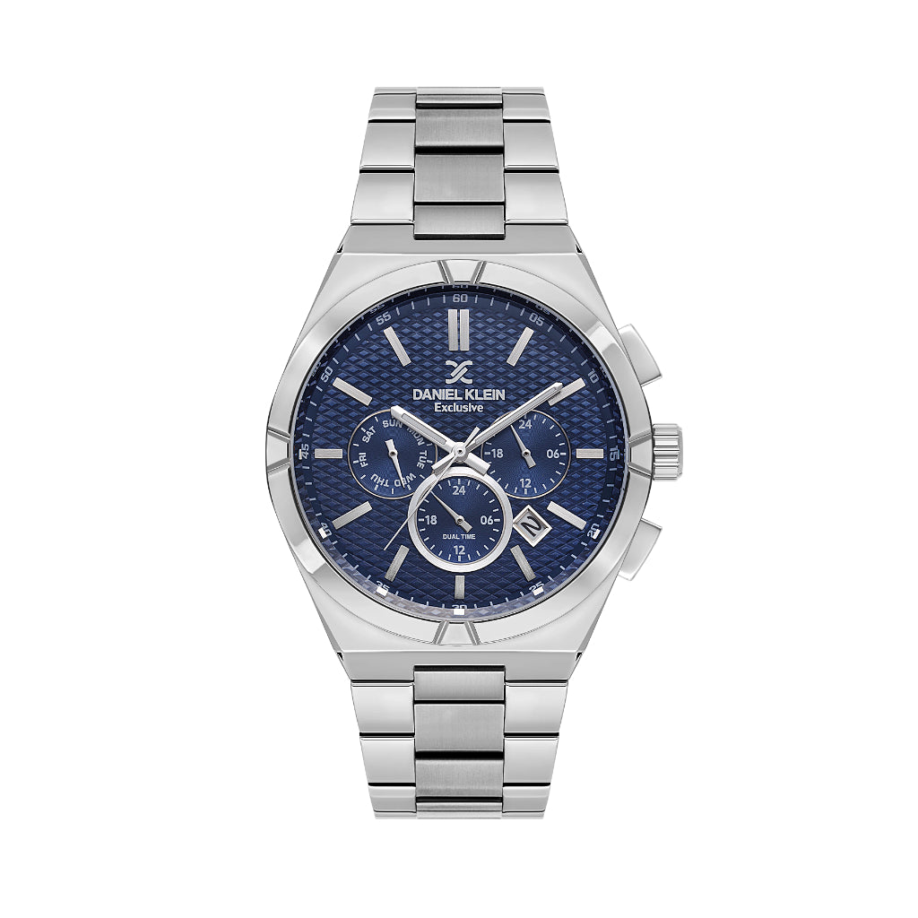 Daniel Klein Exclusive Silver Stainless Steel Watch for Men DK.1.14237-3