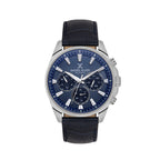 Daniel Klein Exclusive Dark Blue Leather Watch for Men DK.1.14239-3