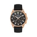 Daniel Klein Exclusive Black Leather Watch for Men DK.1.14239-5