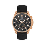 Daniel Klein Exclusive Black Leather Watch for Men DK.1.14239-5