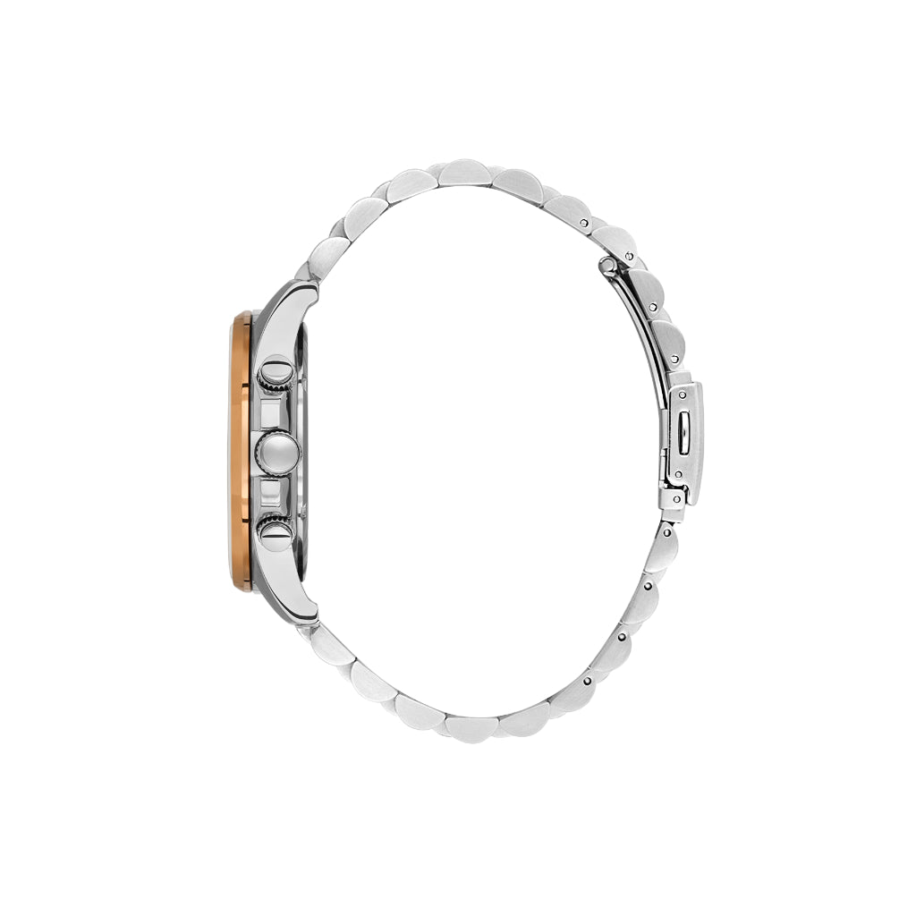 Daniel Klein Exclusive Silver and Rose Gold Stainless Steel Watch for Men DK.1.14240-4