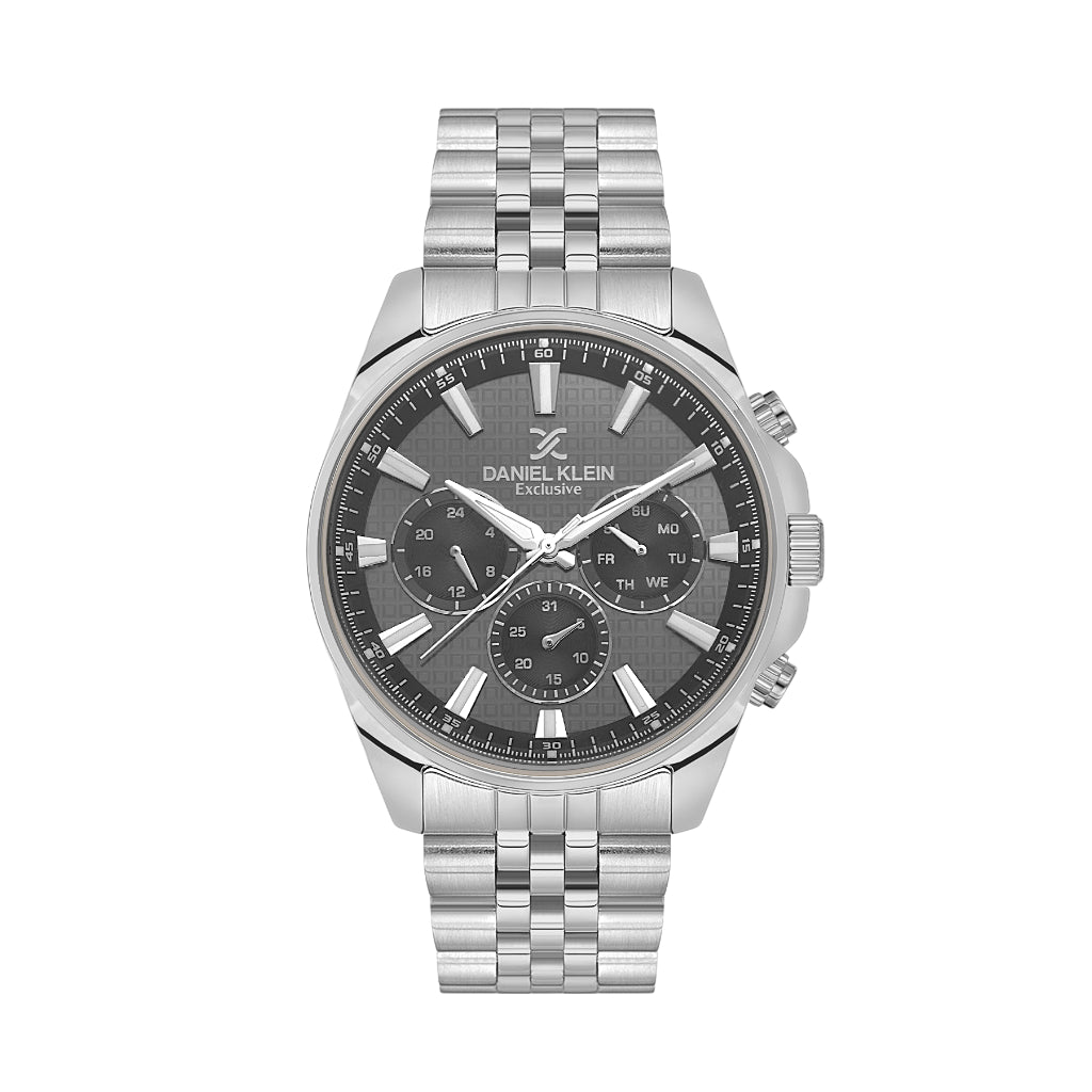 Daniel Klein Exclusive Silver Stainless Steel Watch for Men DK.1.14240-5