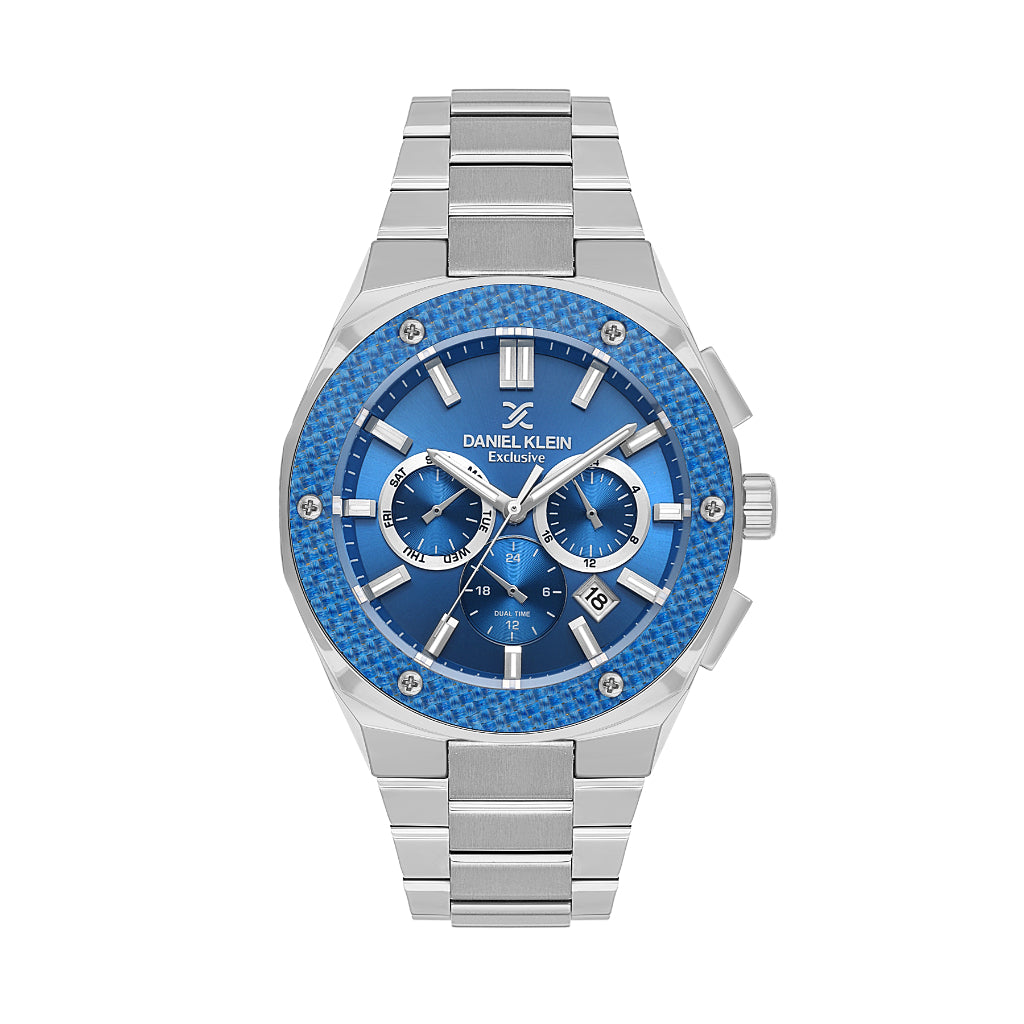 Daniel Klein Exclusive Silver Stainless Steel Watch for Men DK.1.14241-2