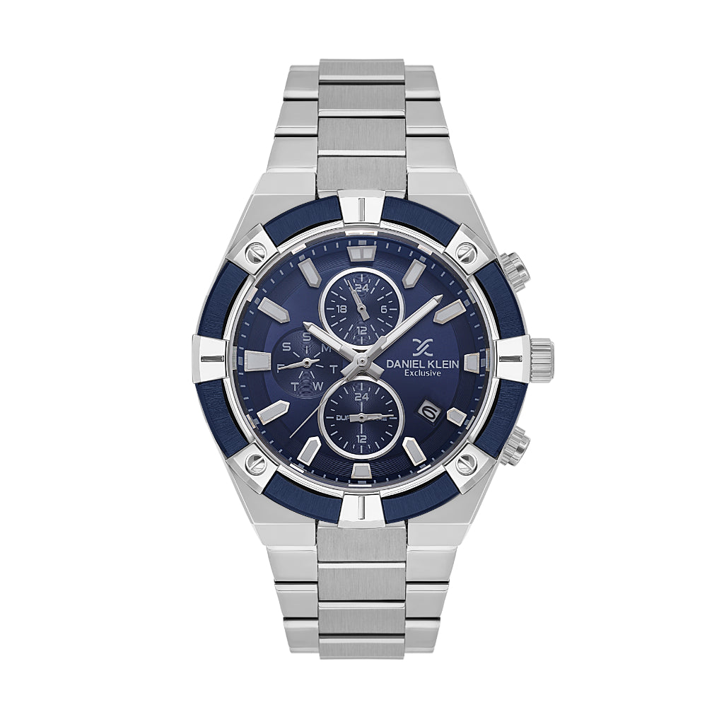 Daniel Klein Exclusive Silver Stainless Steel Watch for Men DK.1.14242-2