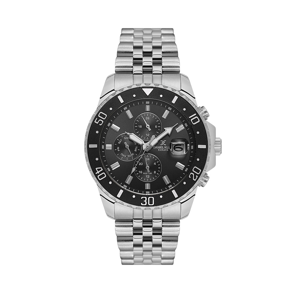 Daniel Klein Exclusive Silver Stainless Steel Watch for Men DK.1.14243-2