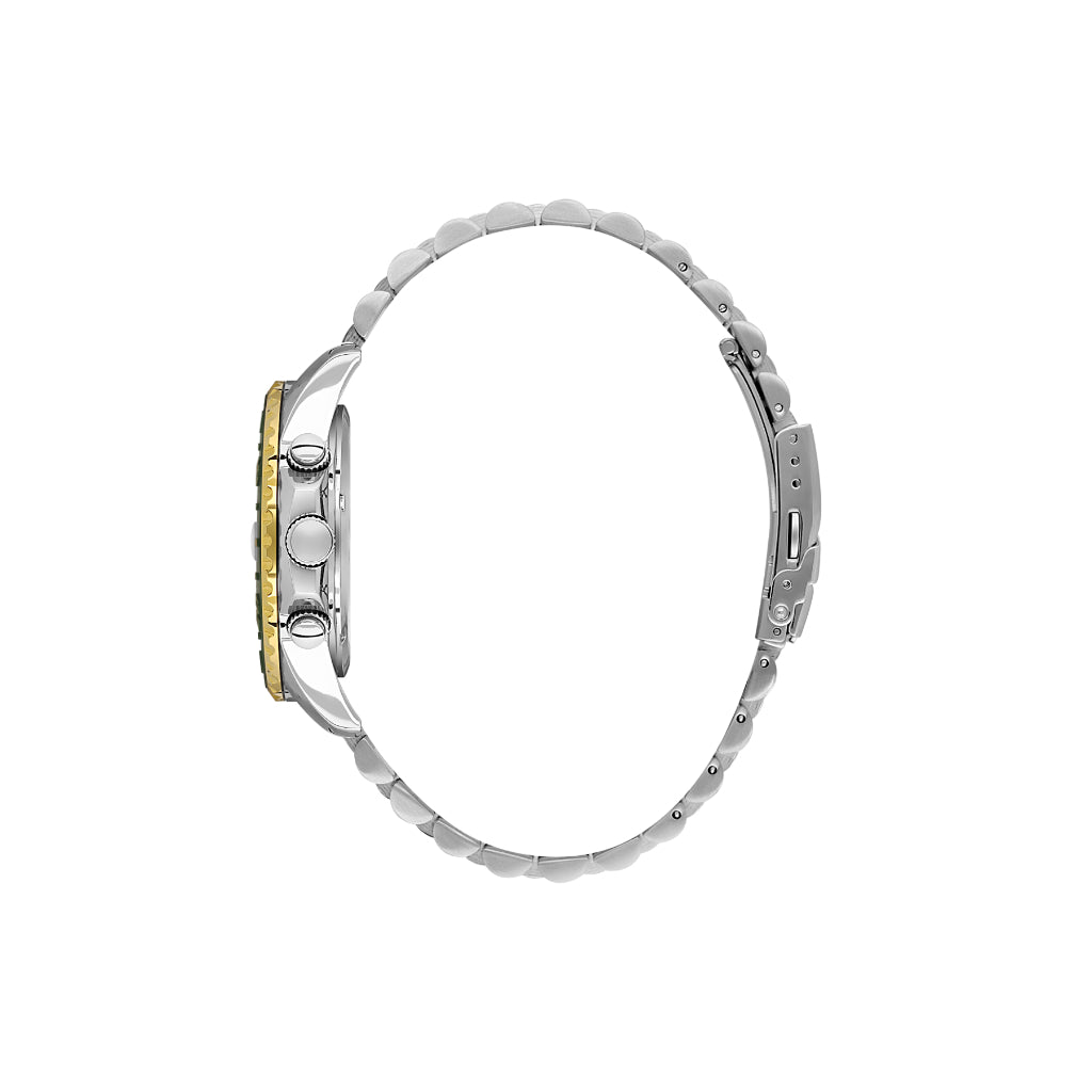Daniel Klein Exclusive Silver and Gold Stainless Steel Watch for Men DK.1.14243-4
