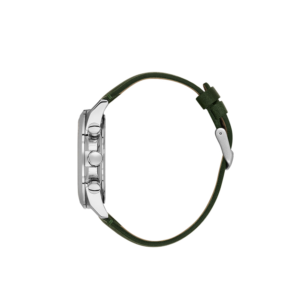 Daniel Klein Exclusive Dark Green Leather Watch for Men DK.1.14244-3