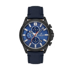 Daniel Klein Exclusive Dark Blue Leather Watch for Men DK.1.14244-4