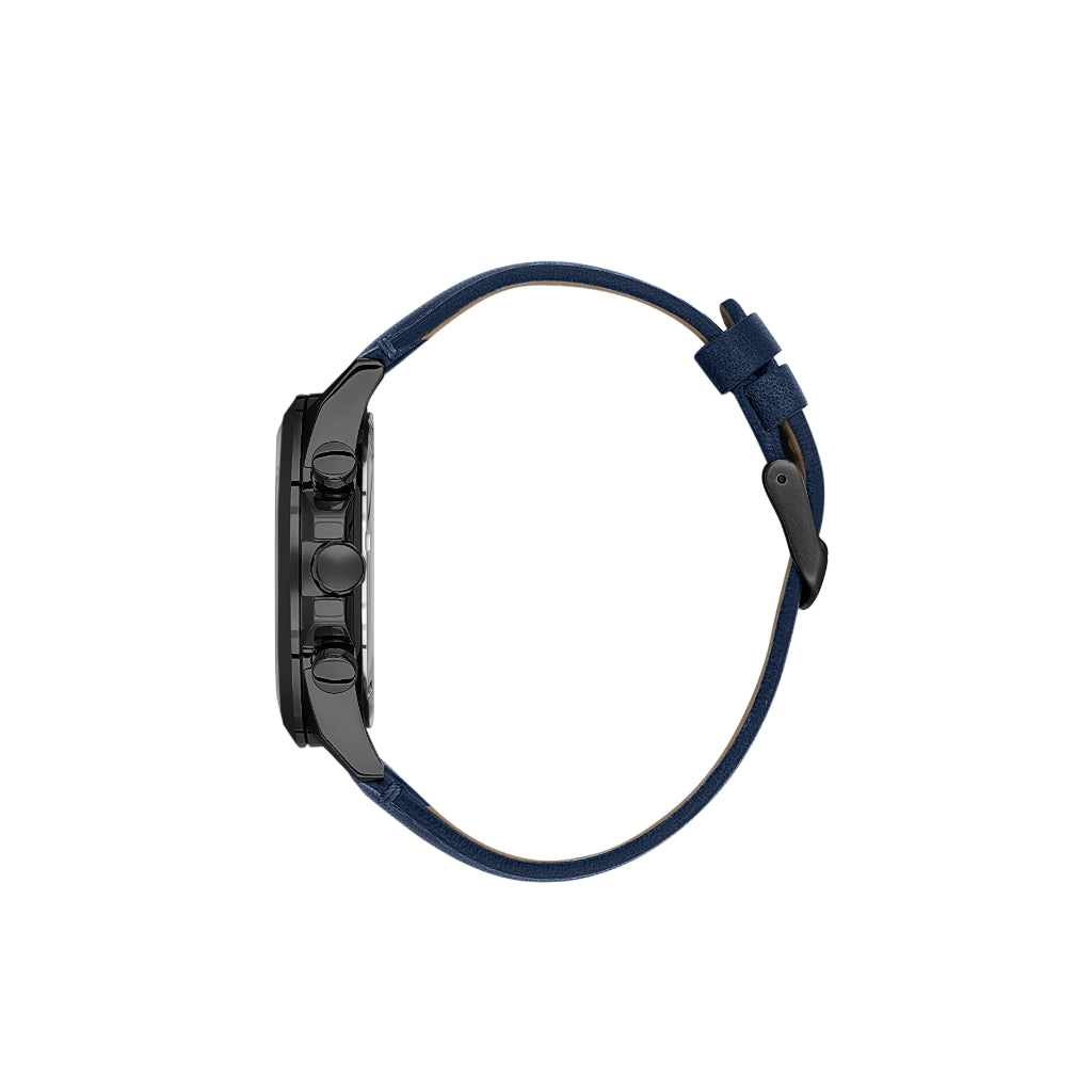 Daniel Klein Exclusive Dark Blue Leather Watch for Men DK.1.14244-4