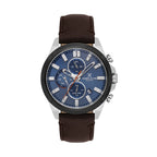 Daniel Klein Exclusive Dark Brown Leather Watch for Men DK.1.14244-5