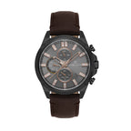Daniel Klein Exclusive Dark Brown Leather Watch for Men DK.1.14244-6