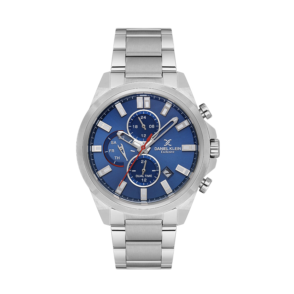 Daniel Klein Exclusive Silver Stainless Steel Watch for Men DK.1.14245-3