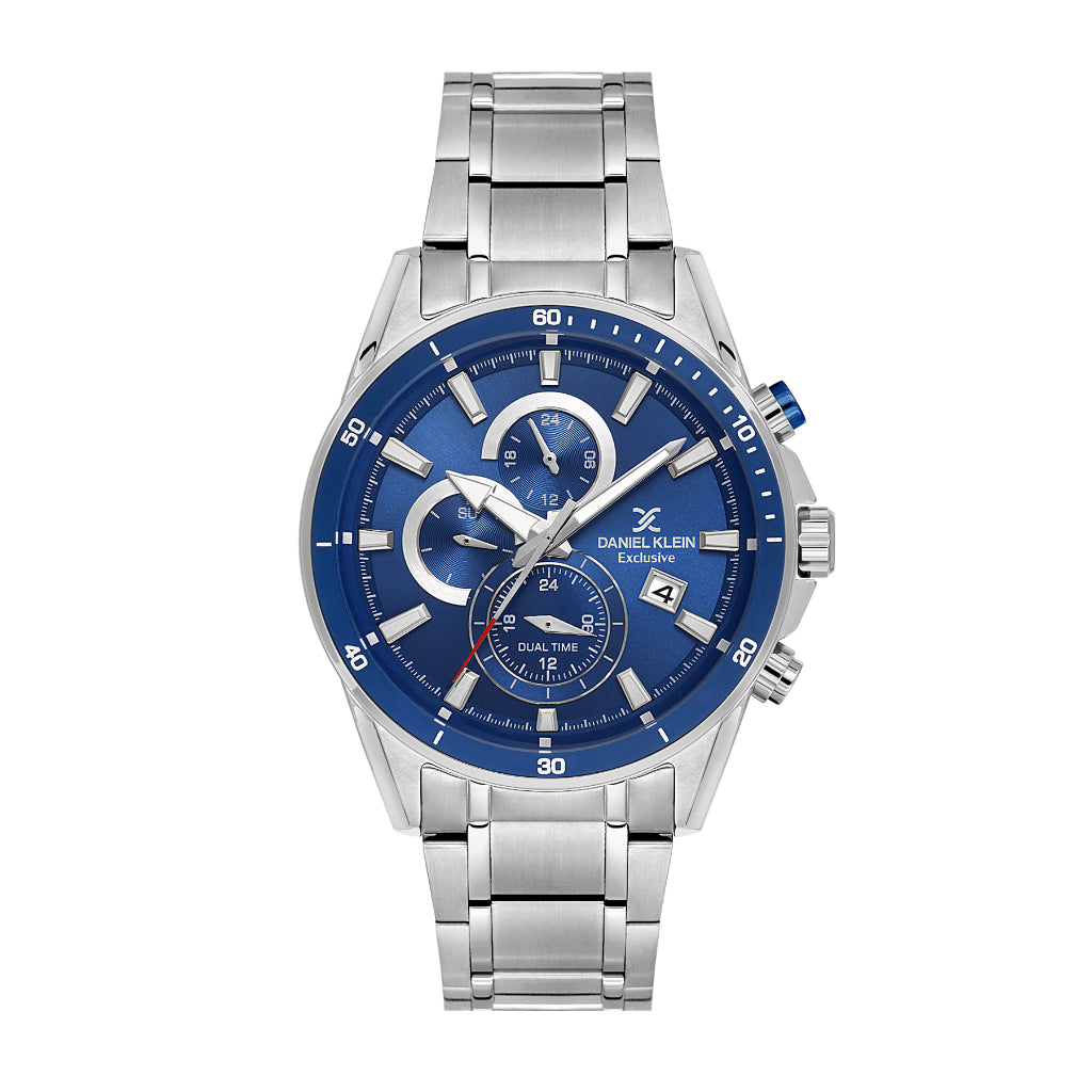 Daniel Klein Exclusive Silver Stainless Steel Watch for Men DK.1.14247-3