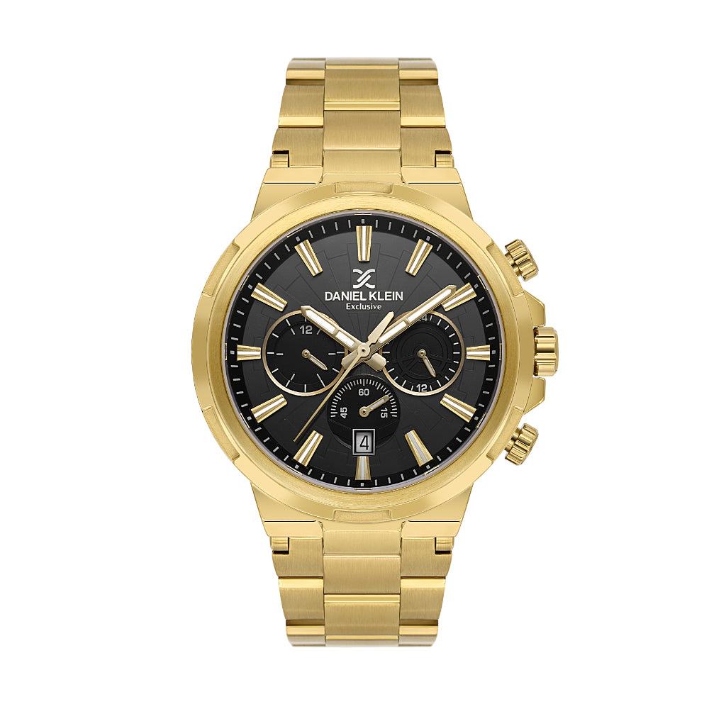 Daniel Klein Exclusive Gold Stainless Steel Watch for Men DK.1.14248-4