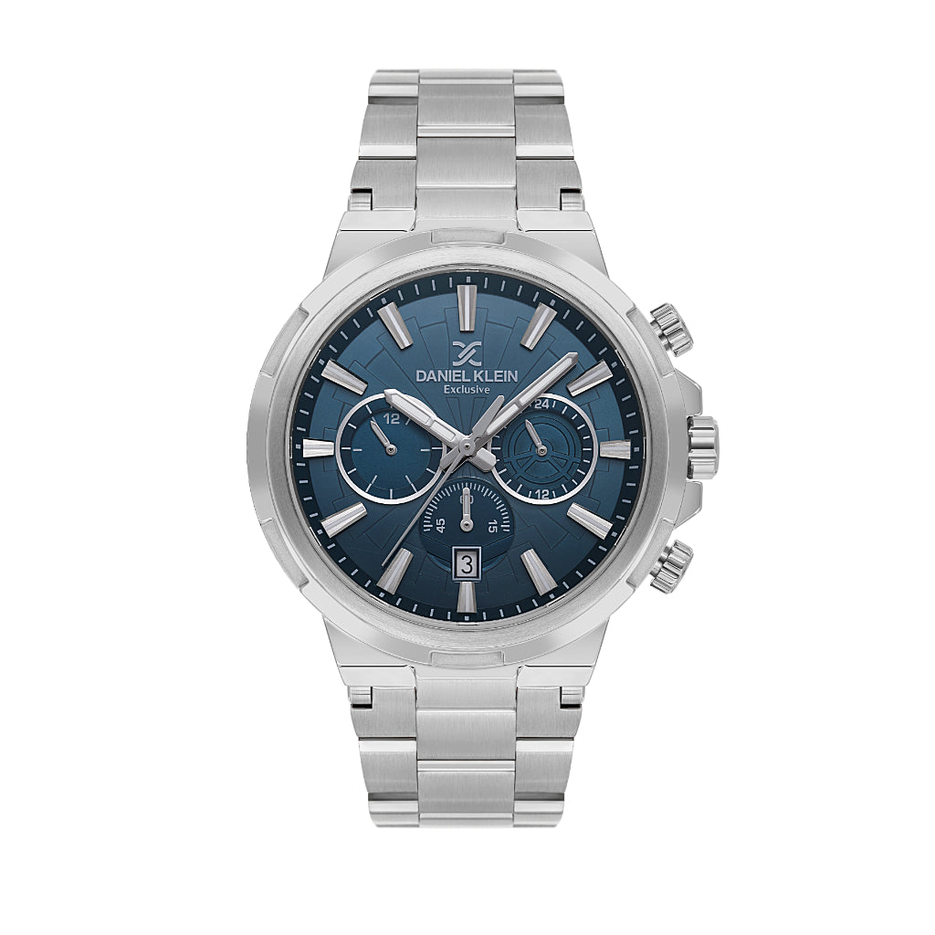 Daniel Klein Exclusive Silver Stainless Steel Watch for Men DK.1.14248-5