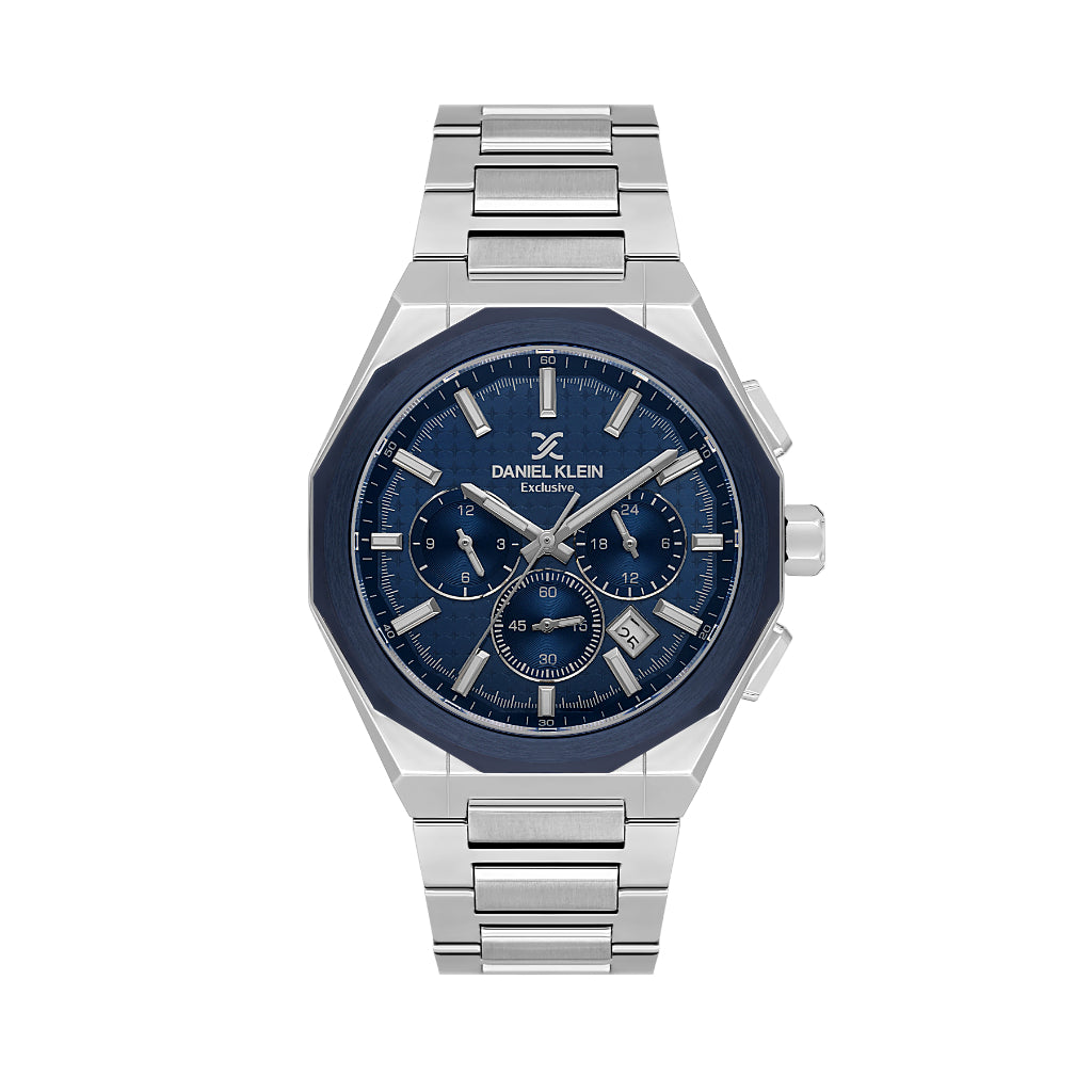 Daniel Klein Exclusive Silver Stainless Steel Watch for Men DK.1.14251-3