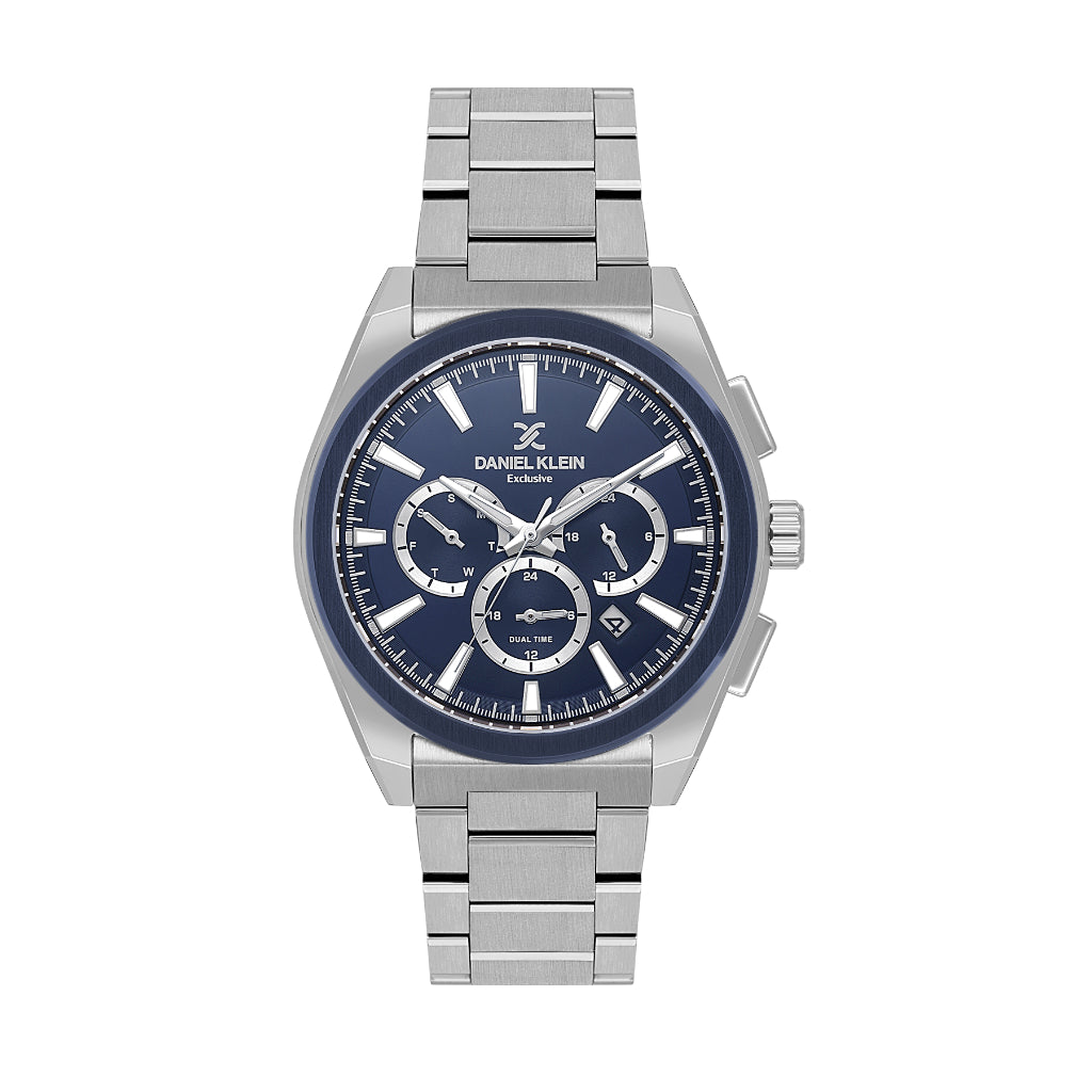 Daniel Klein Exclusive Silver Stainless Steel Watch for Men DK.1.14252-4