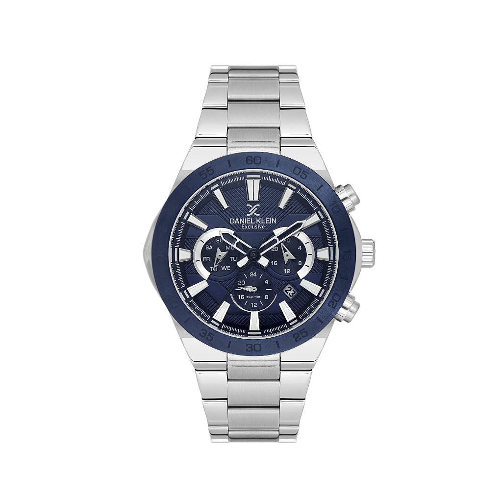 Daniel Klein Exclusive Silver Stainless Steel Watch for Men DK.1.14253-5