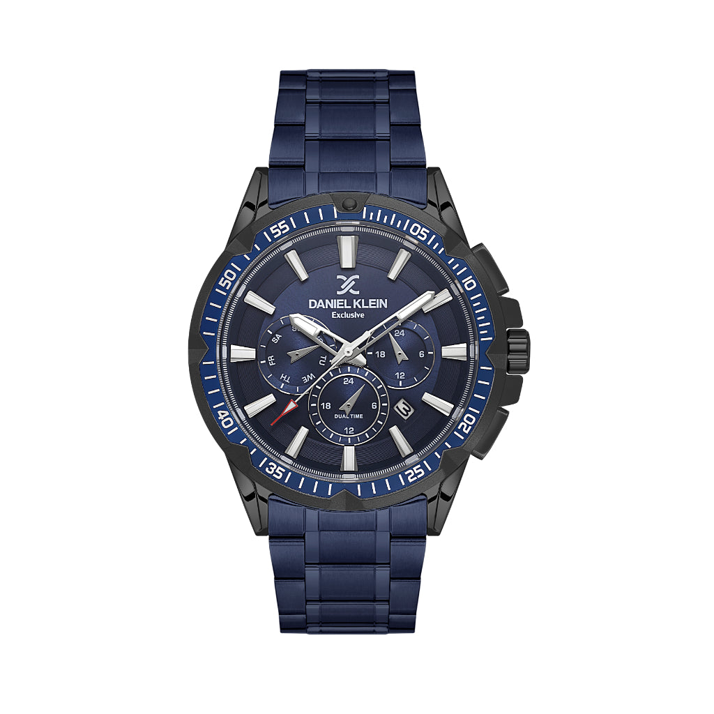 Daniel Klein Exclusive Blue Stainless Steel Watch for Men DK.1.14254-5