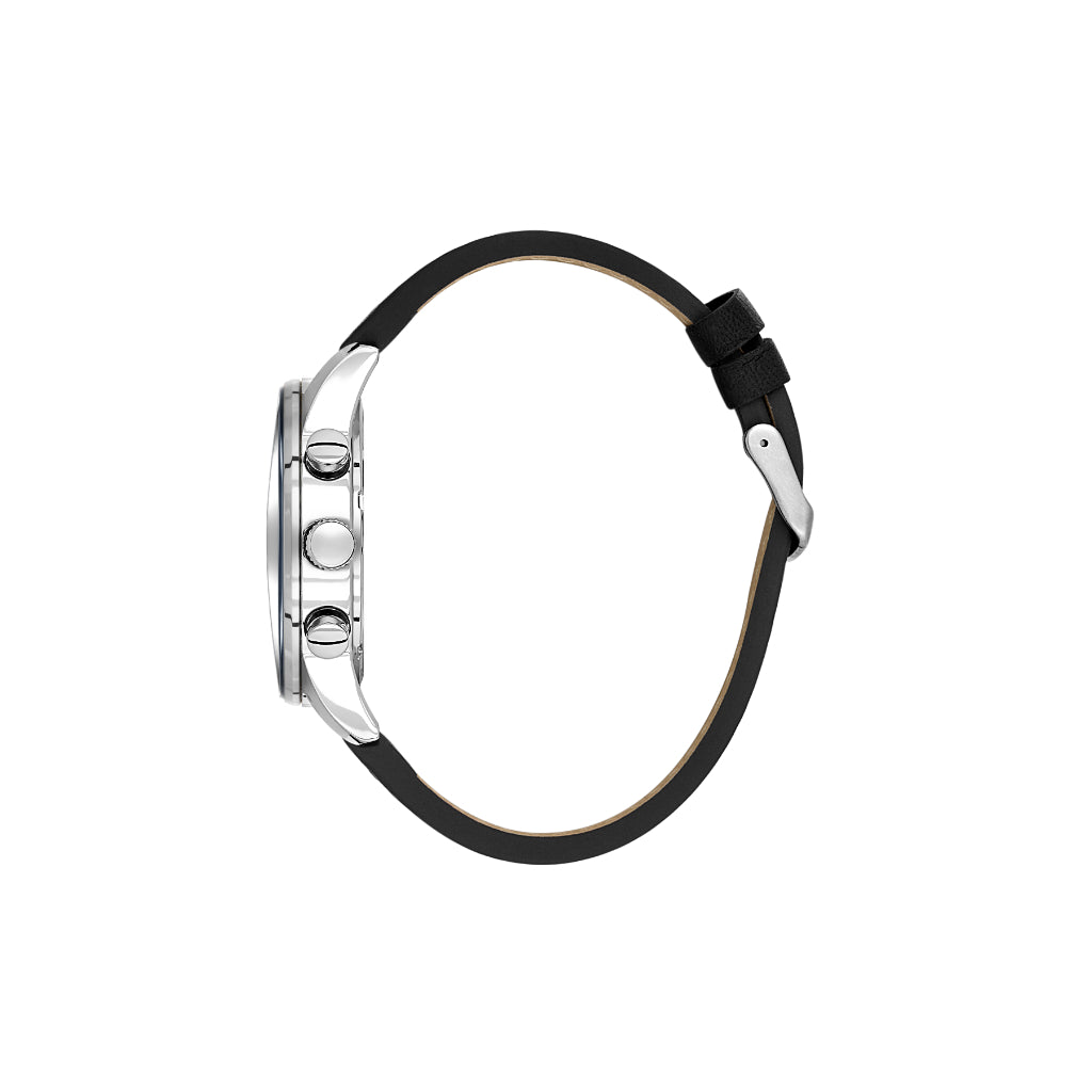 Daniel Klein Exclusive Black Leather Watch for Men DK.1.14255-2