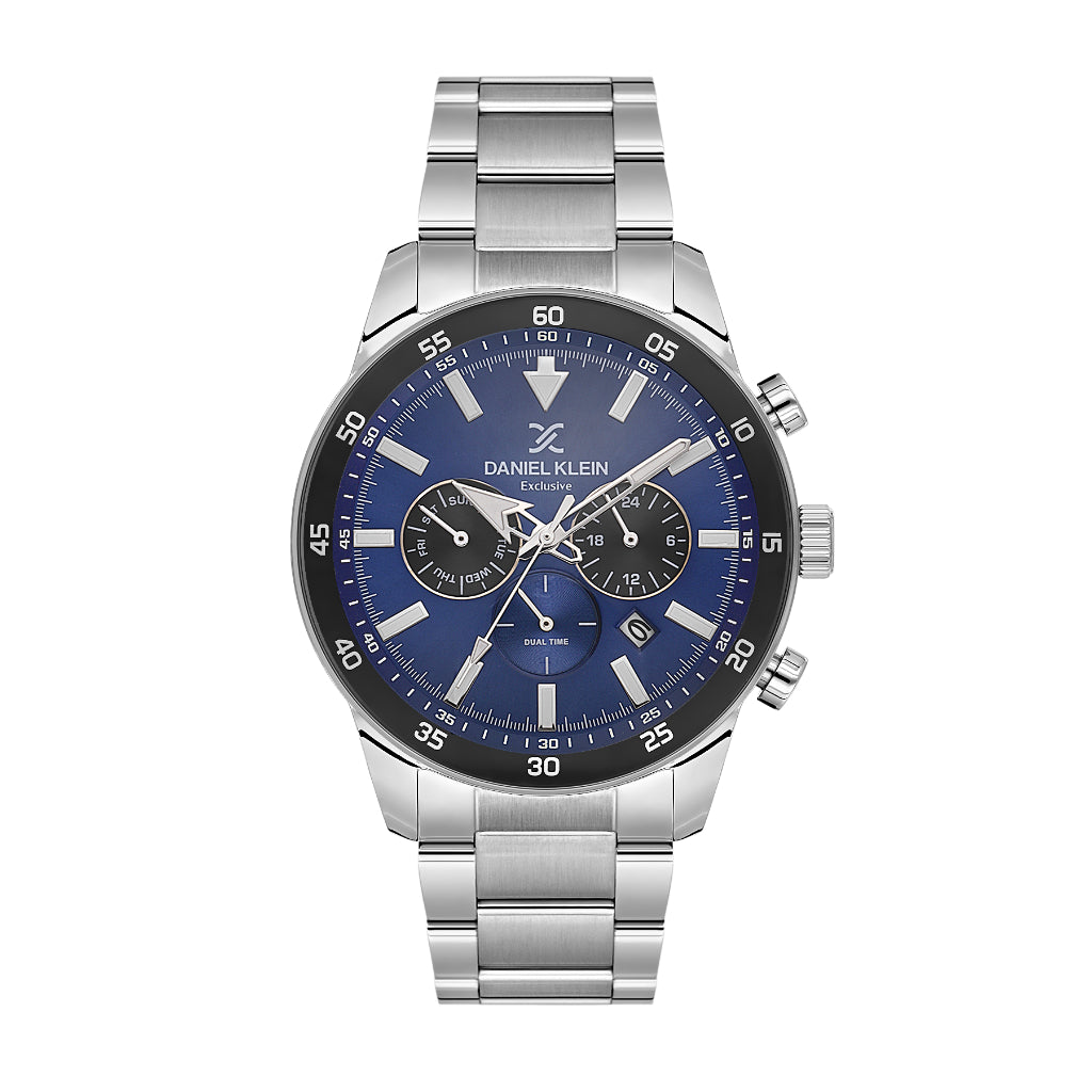 Daniel Klein Exclusive Silver Stainless Steel Watch for Men DK.1.14256-2