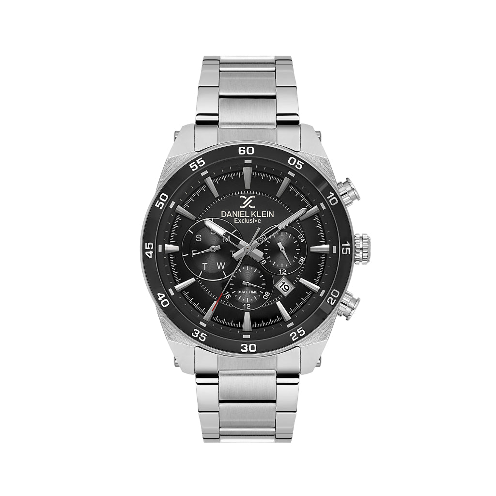 Daniel Klein Exclusive Silver Stainless Steel Watch for Men DK.1.14263-1
