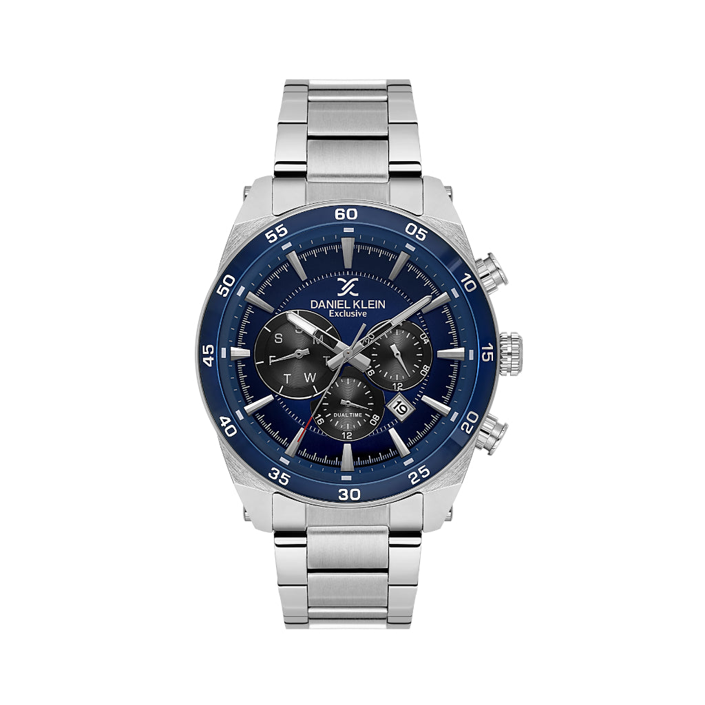 Daniel Klein Exclusive Silver Stainless Steel Watch for Men DK.1.14263-2