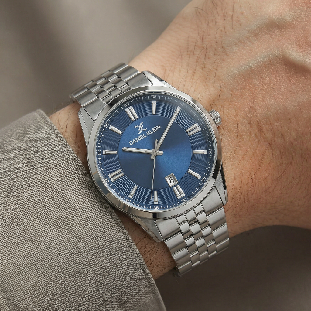Daniel Klein Steely Silver Stainless Steel Watch for Men DK.1.14265-3