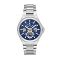 Daniel Klein Skeleton Silver Stainless Steel Automatic Watch for Men DK.1.14267-3
