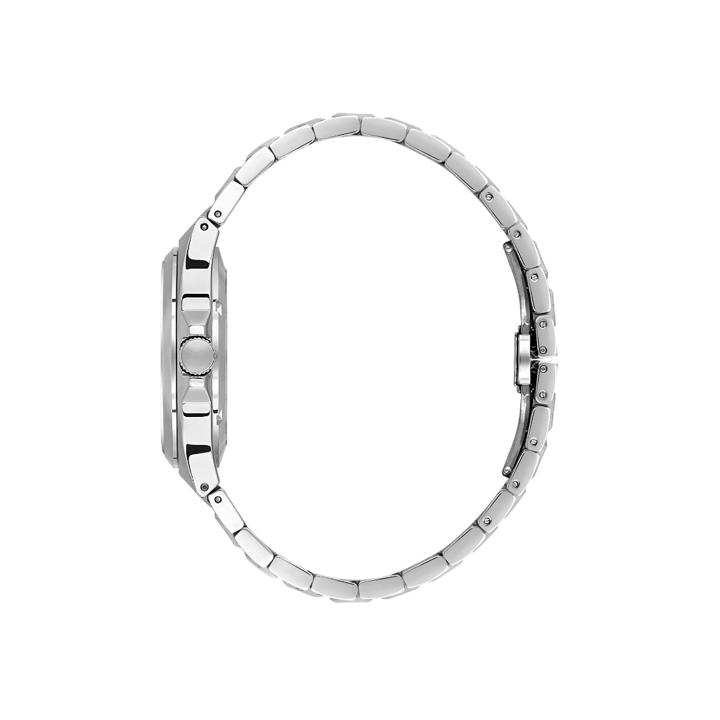 Daniel Klein Skeleton Silver Stainless Steel Automatic Watch for Men DK.1.14267-4