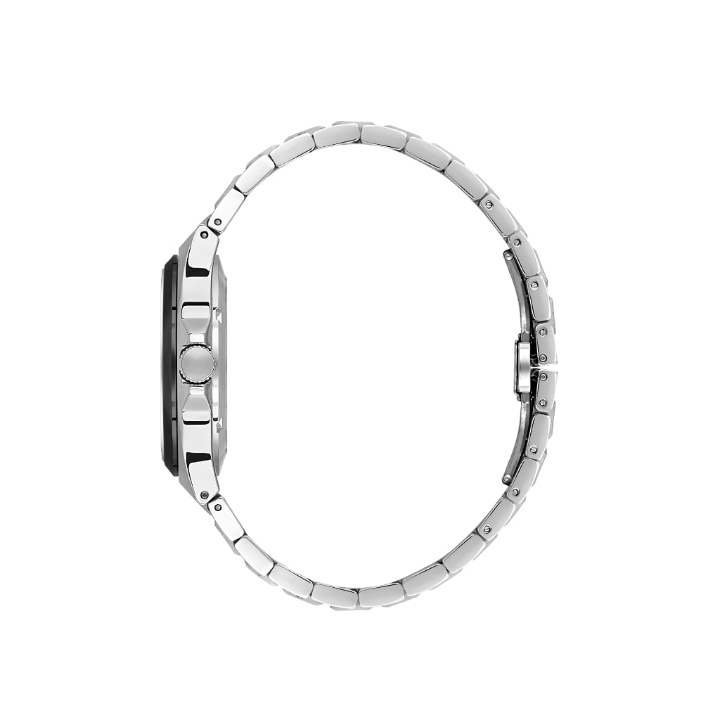Daniel Klein Skeleton Silver Stainless Steel Automatic Watch for Men DK.1.14267-5