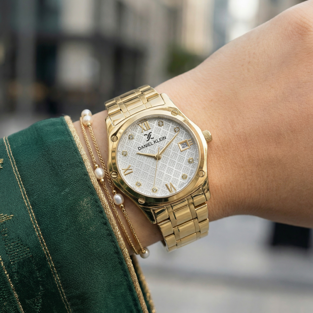 Daniel Klein Premium Gold Stainless Steel Watch for Women DK.1.14271-2