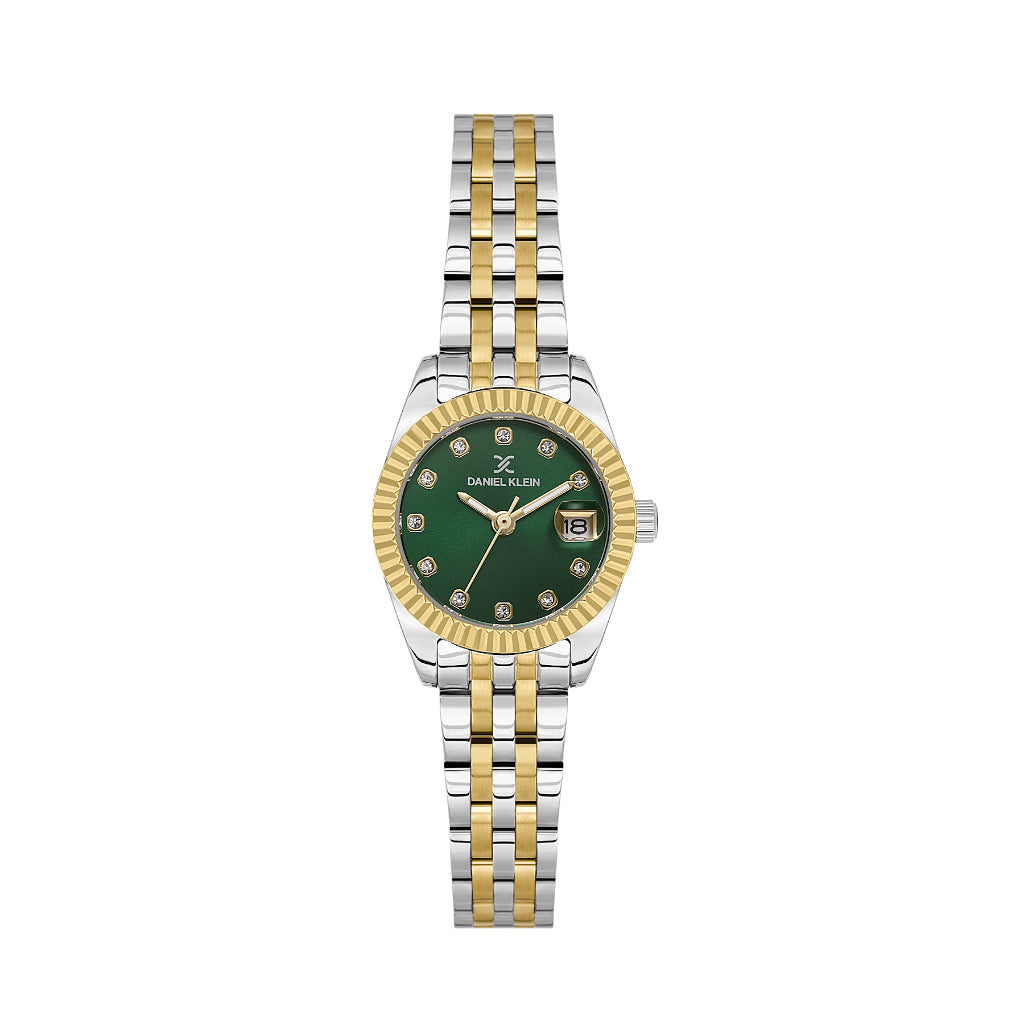 Daniel Klein Premium Silver and Gold Stainless Steel Watch for Women DK.1.14276-7