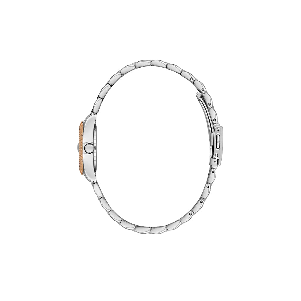 Daniel Klein Premium Silver and Rose Gold Stainless Steel Watch for Women DK.1.14276-8