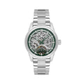 Daniel Klein Skeleton Silver Stainless Steel Automatic Watch for Men DK.1.14277-4