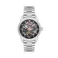 Daniel Klein Skeleton Silver Stainless Steel Automatic Watch for Men DK.1.14277-5
