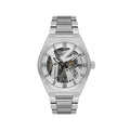 Daniel Klein Skeleton Silver Stainless Steel Automatic Watch for Men DK.1.14278-4