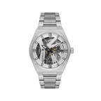 Daniel Klein Skeleton Silver Stainless Steel Automatic Watch for Men DK.1.14278-4