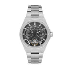 Daniel Klein Skeleton Silver Stainless Steel Automatic Watch for Men DK.1.14280-2
