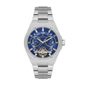 Daniel Klein Skeleton Silver Stainless Steel Automatic Watch for Men DK.1.14280-3