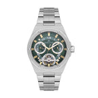 Daniel Klein Skeleton Silver Stainless Steel Automatic Watch for Men DK.1.14280-4