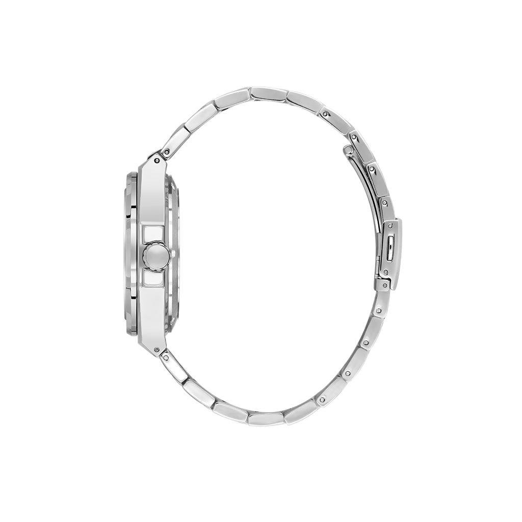 Daniel Klein Skeleton Silver Stainless Steel Automatic Watch for Men DK.1.14280-4