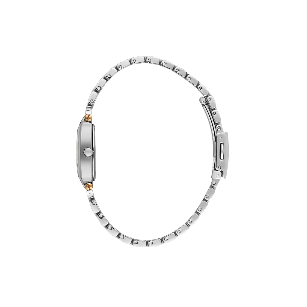 Daniel Klein Premium Silver and Rose Gold Stainless Steel Watch for Women DK.1.14281-6