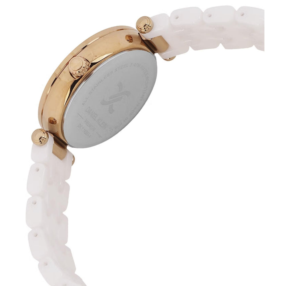 Daniel Klein Ceramic Band White Watch for Women DK.1.14282-1