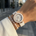 Daniel Klein Premium White Ceramic Band Watch for Women DK.1.14282-1